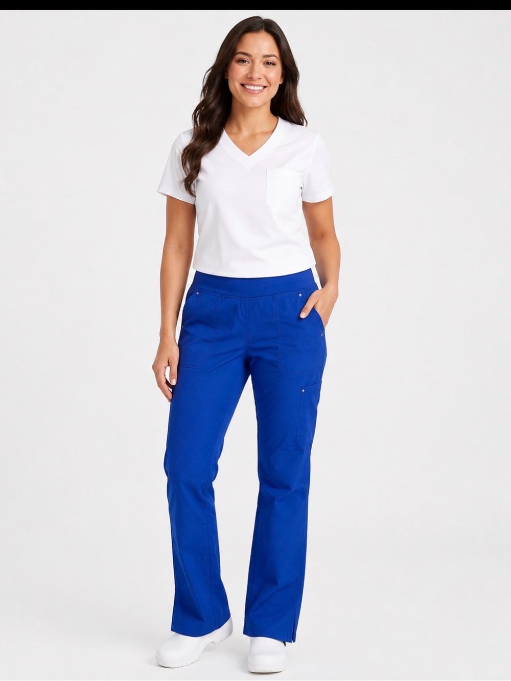 Healing hands Yuga Royal Blue Stretch Track Pants for Women